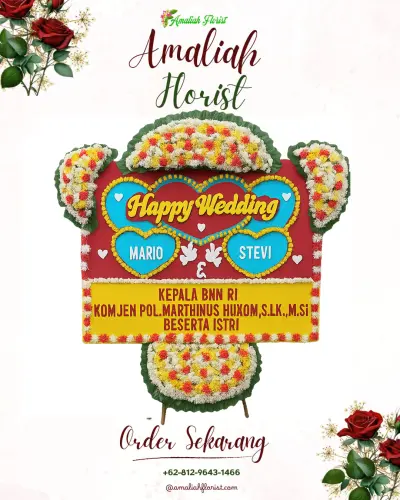 Karangan Papan Bunga Pernikahan di Pandau Hulu Ii